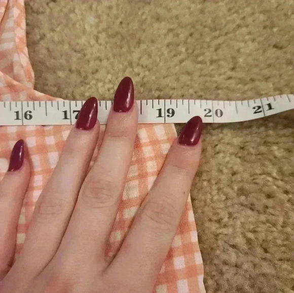 41 Hawthorn Sleeveless Polo Plaid Blouse Orange Size M NWT #G203 - Picture 4 of 5